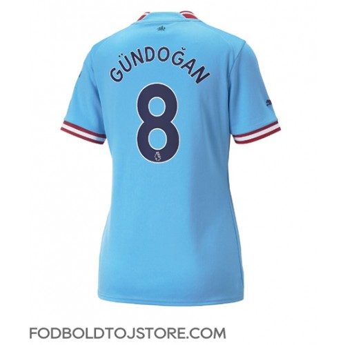 Manchester City Ilkay Gundogan #8 Hjemmebanetrøje Dame 2022-23 Kortærmet